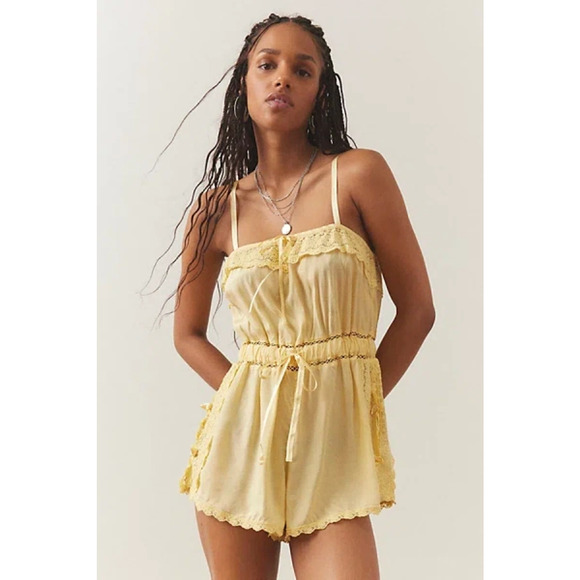 Out From Under Pants - NWOT Yellow Out From Under Sail Away With Me Romper - Small